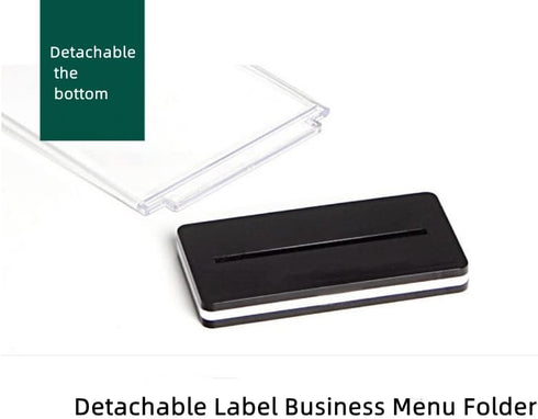 Rikyo 6 Pages-12 (Horizontal-6x8") Acrylic Sign Holder,Table Card Multi-Page Flip Display Sides,T Shape Double-Sided