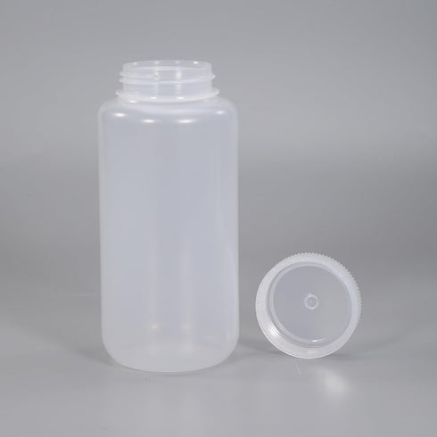 33.8 oz Wide Mouth Lab Reagent Bottle, Laboratory Grade Chemical Container, Sealed Leak-proof Clear PP Bottle, Water