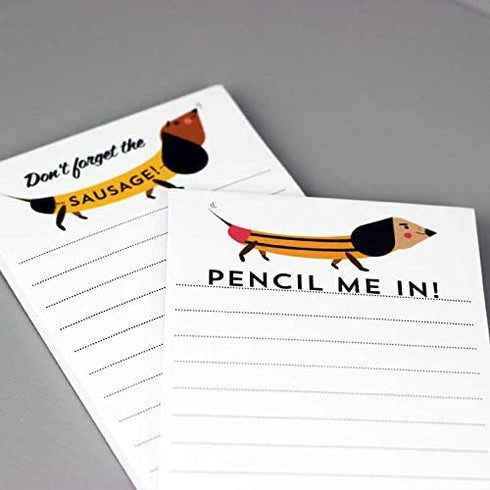Nancy Nikko Dachshund Refrigerator Notepads - Set of 2 for To Do List and Grocery List