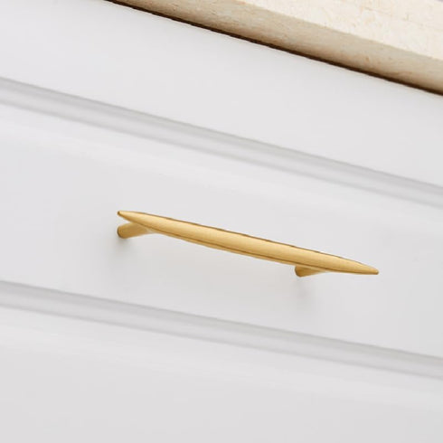 SANCHAKOU 2 Pack 96Mm Dresser Handles Drawer Wardrobe Cabinet Furniture Shoe Cabinet Bedside Table Brass Gold Handle