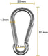 Stainless Steel Pad Eye Plate U Hooks + Snap Hook, Marine Hardware Staple Hook Loop with Screws, 4 Pack