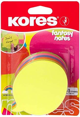 Fantasy Sticky Notes: Bubble Shaped, Coloured Self-Adhesive Memo Pad, 70 x 70mm, 250 Sheets in 5 Assorted Colours