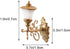 4pcs 1: 12 Housoutil Dollhouse LED Wall Sconces, Scale Wall Lamp, Miniature Vintage Dollhouse Wall Lamp for DIY