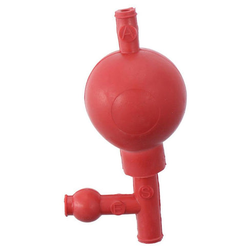 2Pcs Rubber Pipette Filler, 3 Valves Soft Suction Bulb, Three Valve Rubber Pipets, 50mL Volume Lab Supplies Accessories for Laboratory, Red