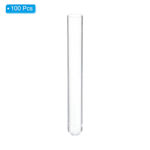PATIKIL 8ml Plastic Test Tubes, 100Pcs 100x13mm for Scientific Experiments, Party Decoration, Lab Use
