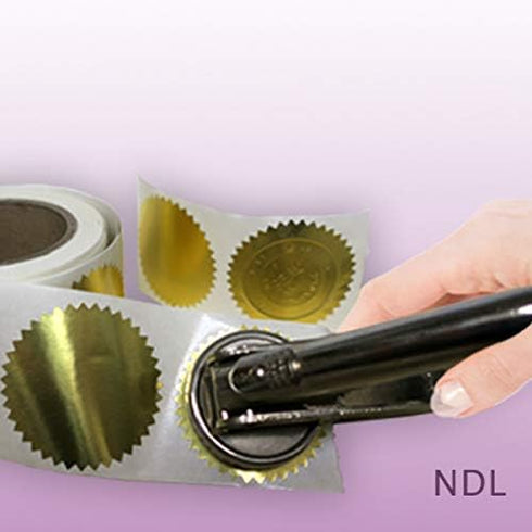 NextDayLabels 2 Inch Round Gold Metallic Seals - Serrated Edge Stickers for Package, Envelope, Certificate, 250 Per Roll