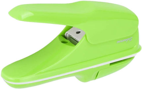 Fdit Stapleless Hand Stapler, White ABS Paper Stapling Machine, Comfortable Handle for School and Office Use
