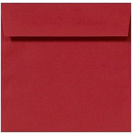 LUXPaper Square Invitation Envelopes | Peel & Press | 6 1/4" x 6 1/4" | Ruby Red | 80lb. Text | 50 Qty