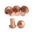 YXQ 50 Pcs Copper Solid Rivets, 1/4 Diameter 5/16 L Shank Round Head Fasteners, M6x8
