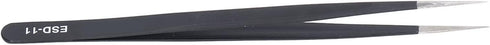 Static Resistant Tweezer, Precision HRC40-45 Thermal Insulation Stainless Steel for Electronics Repair, Soldering