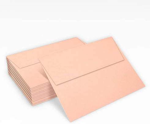 LUXPaper A7 Invitation Envelopes - 50 Qty - Peel & Press Blush Pink 5 1/4" x 7 1/4" 80lb Text