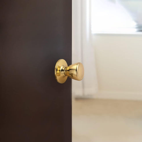 Design House 782730 Tulip Passage Hall and Closet Door Knob, Polished Brass