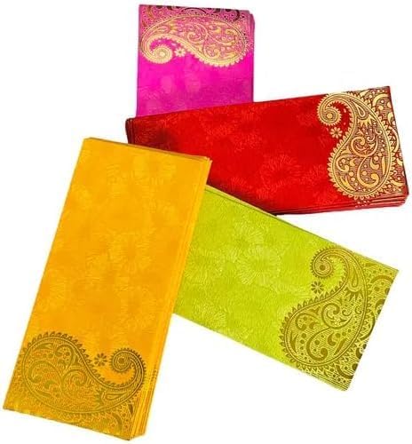 Shagun Envelopes Designer Set Money Cash Gift Envelope (pack of 5) for Indian Wedding/Engagement/Diwali/Birthday/Anniversary (Pink) by srne