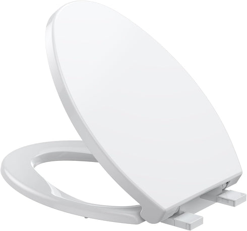 Toilet Seat Cover,Elongated Toilet Seat with Quick-Release Design, Fits 19 Inch Toilets,