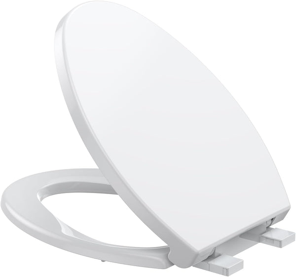 Toilet Seat Cover,Elongated Toilet Seat with Quick-Release Design, Fits 19 Inch Toilets,