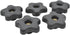 Big Horn 19709B-5PK 5 Star Thru Knob, 3/8 x 16 (5/PK)
