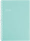 LIHITLAB Pastello Refillable Note Book/Journal, Lined Paper, 8.3 x 6.1 inches, Pastel Blue (N1958-19)