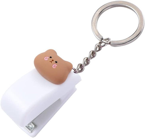 Leadigol Cute Mini Stapler with Keychain - Macaron Color Animal Stapler for School Office