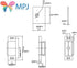 50631-R 15lb Pack (2) MPJ Shutter Hardware Single Magnetic Catch White/zinc Retail