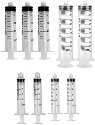 20 Pack 3ml Plastic Syringe Luer Lock With Measurement No Needle for Scientific Labs Liquid Measuring 3ML 20PCS
