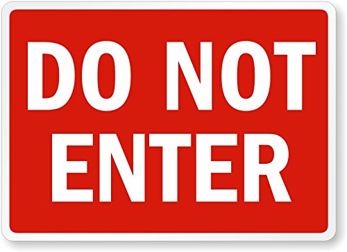 SmartSign "Do Not Enter" Sign, 10" x 14" Plastic