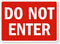 SmartSign "Do Not Enter" Sign, 10" x 14" Plastic