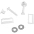 2Pcs White Plastic Toilet Seat Screws and Nuts with Washers,Hinge Bolts Screws Hinges Replacement Parts for Mounting Toilet Seats Toilet Lid Toilet Seats Home Improvement