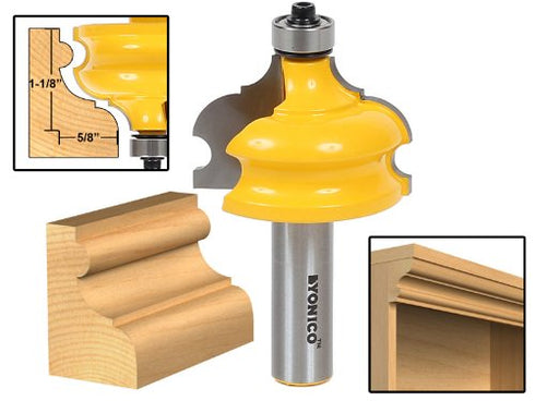 YONICO Architectural Molding Router Bits, 1-1/8-Inch, 1/2-Inch Shank