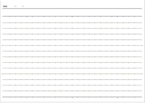 KOKUYO Campus Composition Notebook, Half Size Junior Composition Book, B 7mm Dotted Rule, 30 Sheets, Yellow, Educational and Learning Activities for Kids (NO-293AT) by KOKUYO