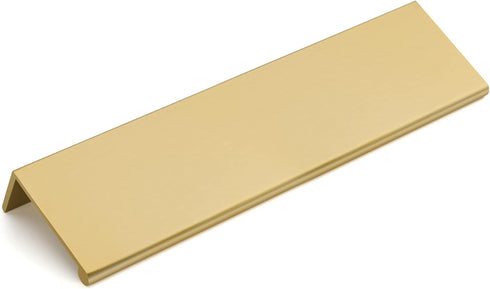 goldenwarm 5 Pack Champagne Gold Finger Edge Pulls Drawer Handles, Modern Tab Pulls Gold Kitchen Cabinet Hardware, 5in