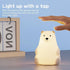 DNBFLLK 3 Polar Bear Silicone Night Light for Kids Nursery Bedroom - Tap Control, Adjustable Brightness, USB