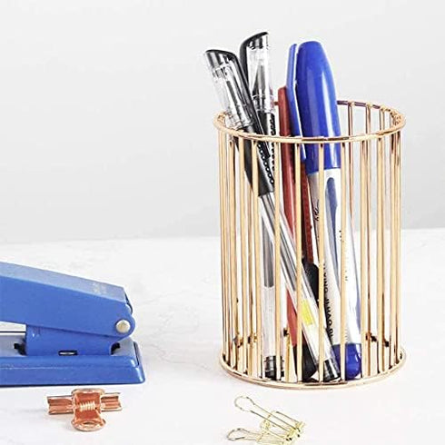 QDKVTNDJZ Metal, Pen Pot Organizers Makeup Brushes Holder for Multifunctional Office/Organiser Desk Organizer