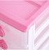 Lovely Girls Multi-layers Desktop Plastic Storage Box, Pink Cute Locker Decor Mini Drawer Organizer for Home, Office