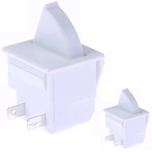 Refrigerator Door Lamp Light Switch, 5A AC 125V 2Pin Rocker Lever Control, Replacement Fridge Parts - 2Pack