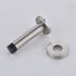 JQK 304 Stainless Steel Door Stopper, 1mm Sound Dampening Bumper Wall Protector, 2 Pack, Brushed