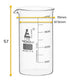 EISCO Beaker, 400ml - Tall Form with Spout - White, 50ml Graduations - Borosilicate 3.3 Glass