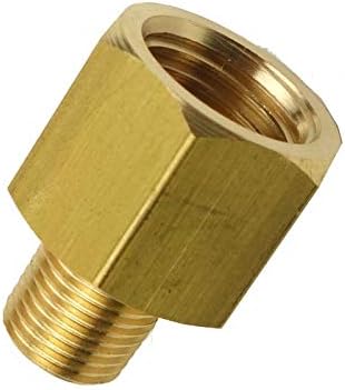 HongBoW 3pcs Brass Pipe Fitting Adapter - 1/8 NPT Male x 1/4 Female NPT Pipe Reducer