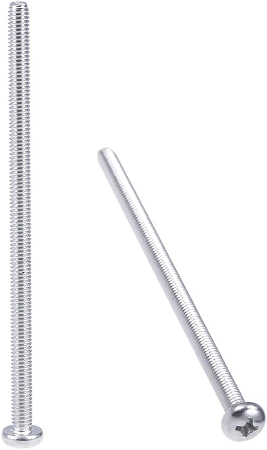 uxcell M4x80mm Machine Screws Pan Phillips Cross Head Screw 304 Stainless Steel Fasteners 10Pcs