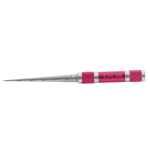 0.1mm (1-6.5mm) Stainless Aperture Ruler Taper Full Round Dia Scale Feeler Hole Inspection Measuring Ruler, Accuracy