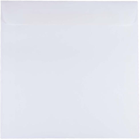 JAM PAPER 8.5 x 8.5 Square Invitation Envelopes, White, 25/Pack