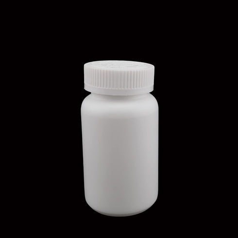 Othmro 2pcs PE Plastic Lab Chemical Reagent Bottles, 200ml/6.8oz Wide Mouth Round Sample Storage Container White