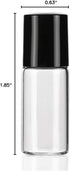 50 Pack 3ml Clear Glass Sample Vials for Essential Oils, Empty Roller Bottles with Stainless Steel Roller Ball
