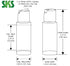 Packaging 2 Oz 24/410 48/Bag, SKS Bottle & Travel Bottles - White HDPE Cylinder Travel Shampoo Bottles with White Disc