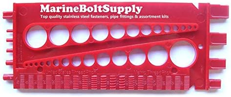 Nut, Bolt & Screw Gauge, Standard & Metric Coarse & Fine Diameter, Length & Thread Pitch