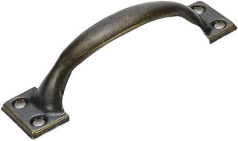 10Pcs Rustic Gate Handle Pulls, 4 Inch Vintage Utility Door Pulls for Home Improvement, Bronze with Screws