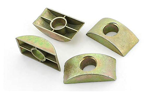 Half Moon Washer Furniture Nut Connector Nuts Spacer Washer Bronze Tone 12 Pcs with 8mm Hole Dia