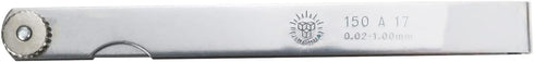 Feeler Gauge 17 Blades, 0.02mm to 1mm Thickness Gap Measuring Tool, 150mm/5.9" Length