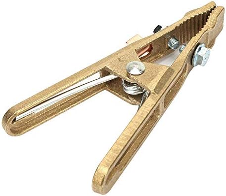 Welding Ground Clamp Brass Earth Clamp, A-shape Welder Ground Cable Copper Grip Clip Clamp