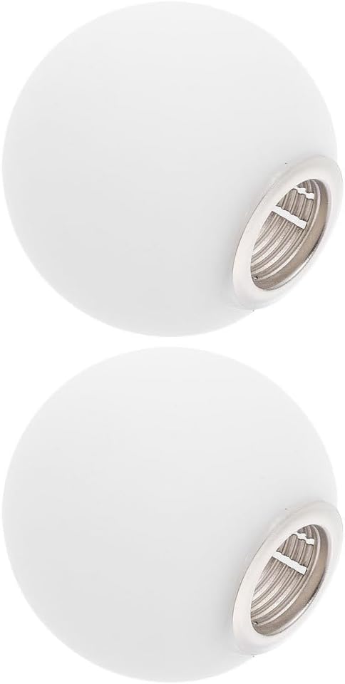 2pcs G9 60MM Healifty Frosted Glass Globe Lamp Shade Replacement for Chandelier and Wall Sconces Opal White Finish