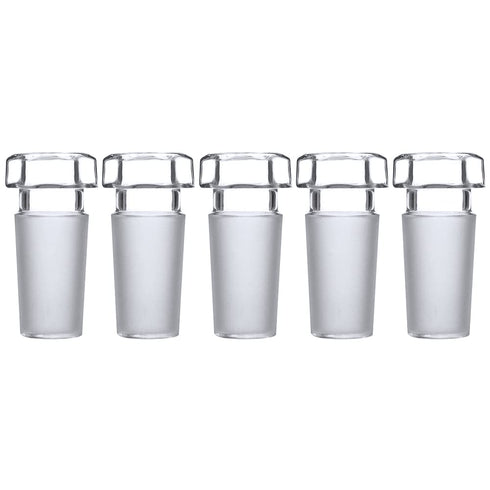 Hex Head Hollow Glass Stopper, 24/40 Size Flask Stopper for Laboratory Use (5 Pcs)